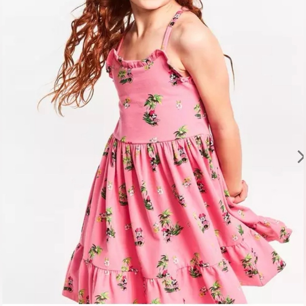 janie and Jack 2 pieces kids Pink Tropical Print Dress